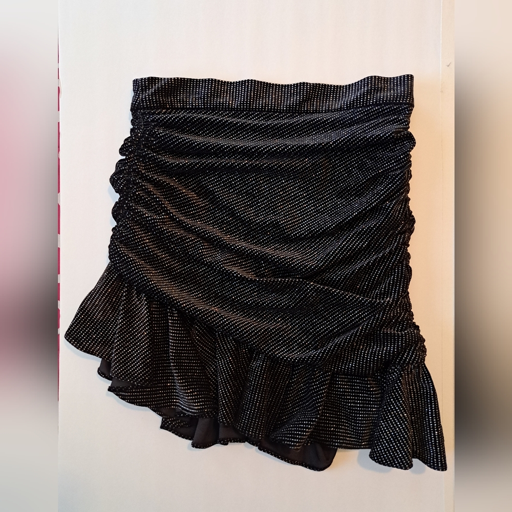 ZARA MINI SKIRT SPARKLY HIGH WEISTED size M